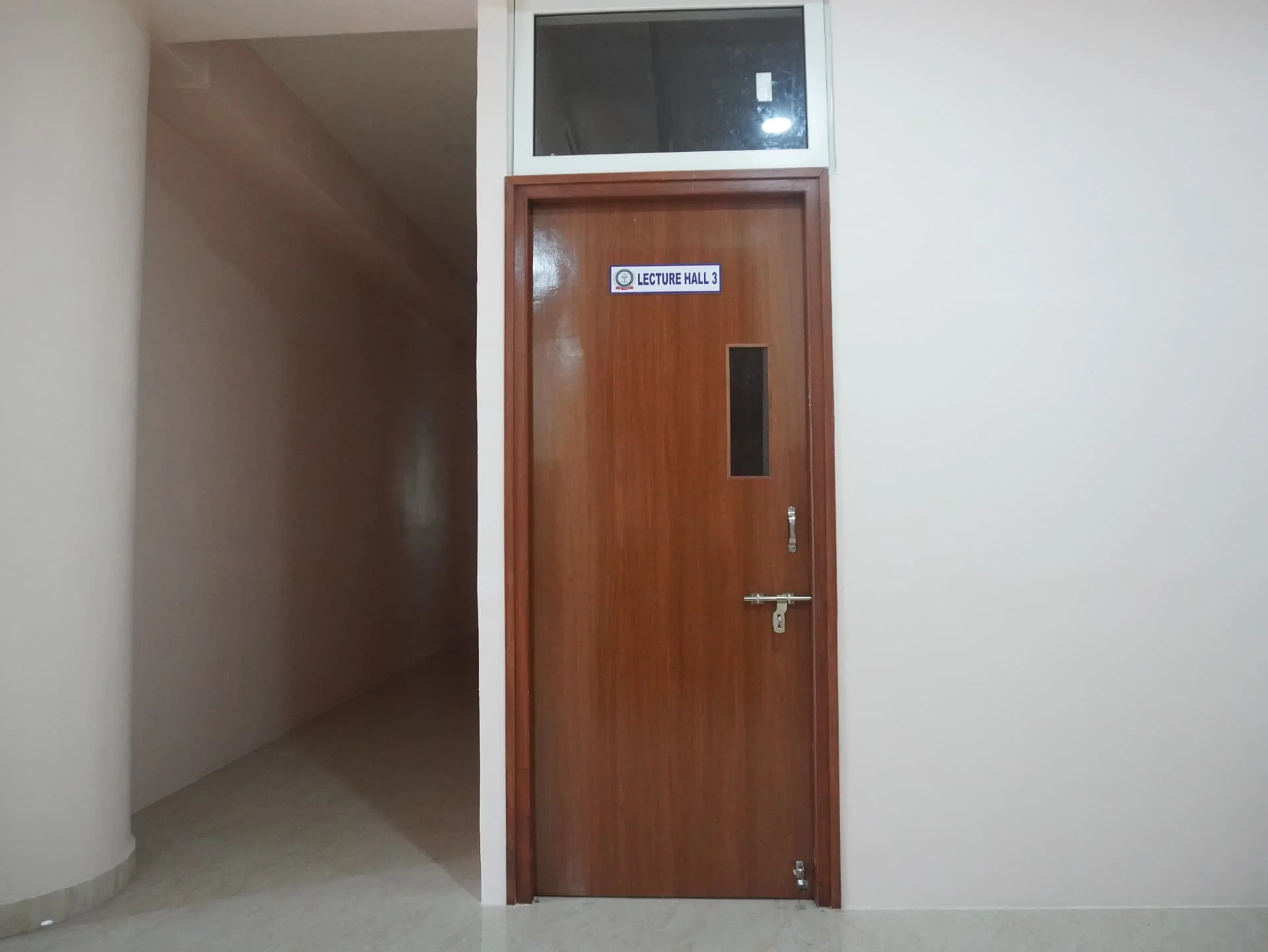 Entrance to Lecture Hall 3 at the College campus